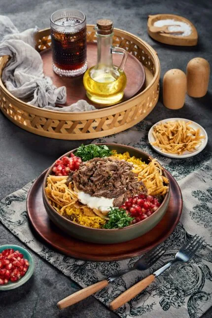 Beef shawarma fatteh