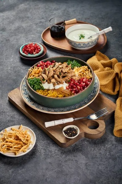 Chicken shawarma fatteh