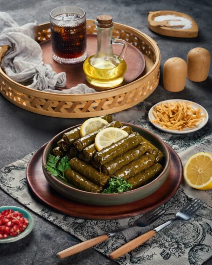 Cold vine leaves