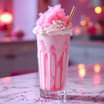 Cotton candy milkshake
