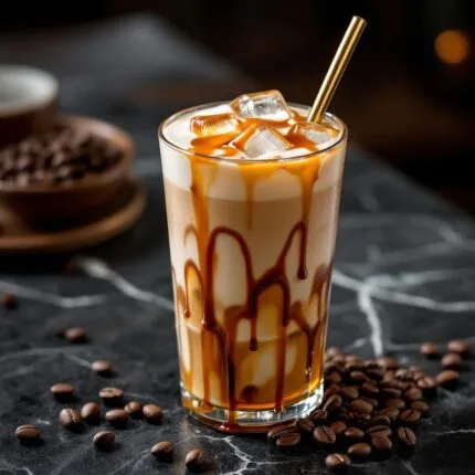 Iced caramel macchiato